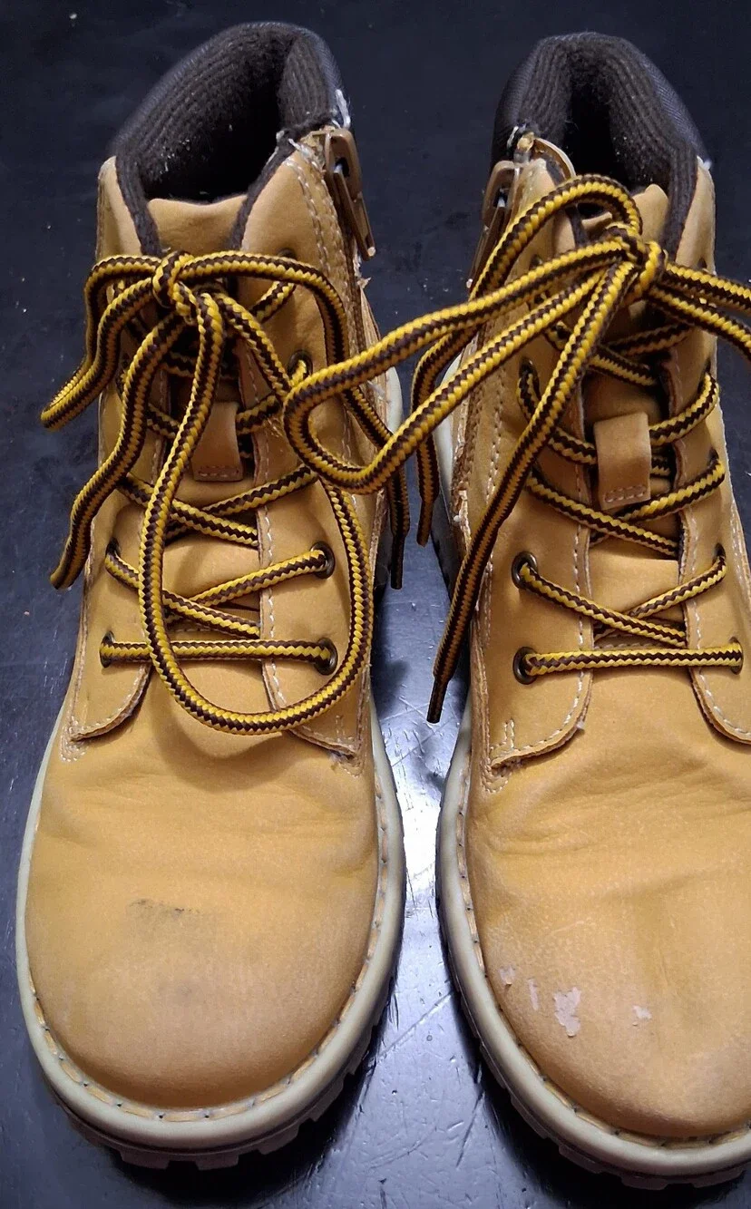 Boy's Highland Creek Tan Lace-Up Outdoor Durable Boots - Size 2